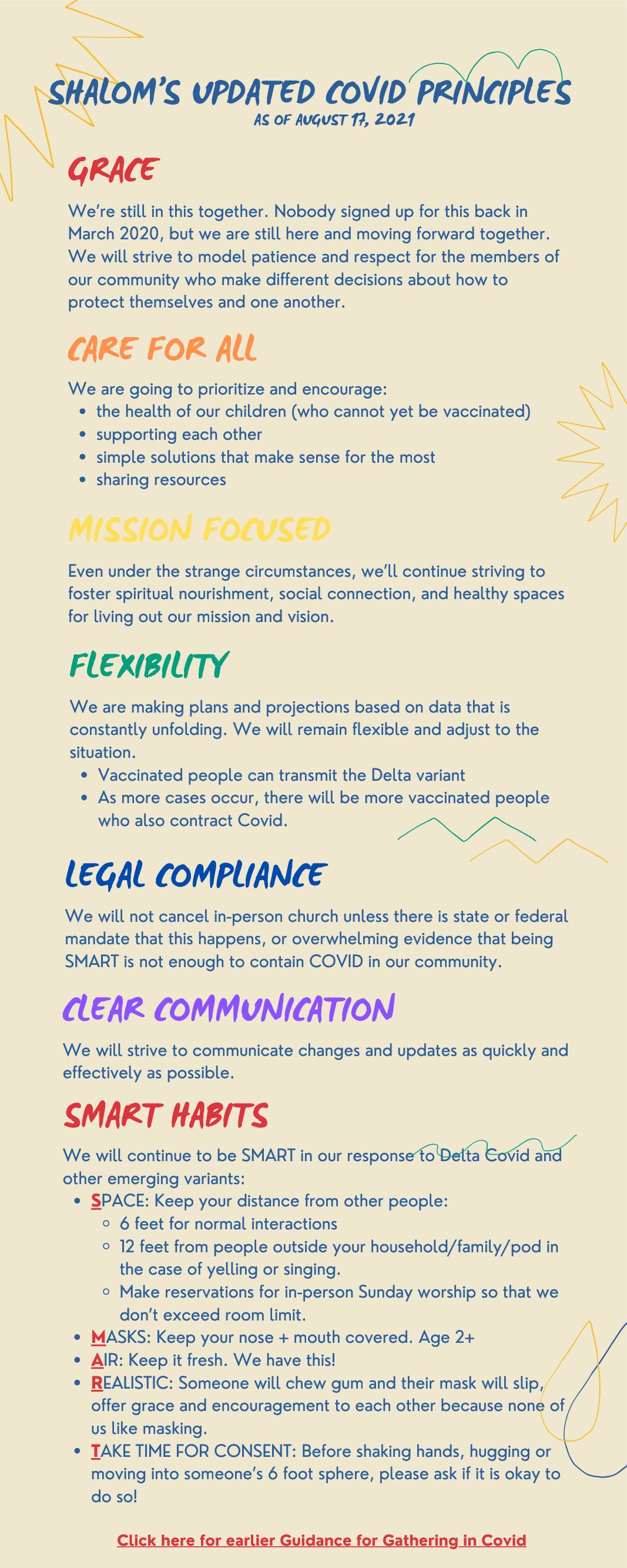 Shalom's Updated Covid Principles